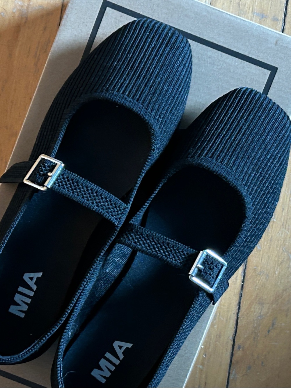 MIA Women's Mary Jane Brita Flats Black